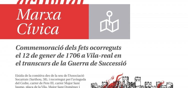 Vila-real celebra una marxa cívica en commemoració dels fets ocorreguts el 12 de gener de 1706