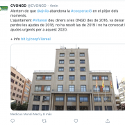 ONGD denuncia la manca d’ajudes per part de l’Ajuntament que desmenteix que no haja abonat cap subvenció