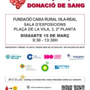 Jornada de donació de sang el 15 de març