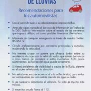 Recomanacions per a conductors davant episodis de pluges intenses