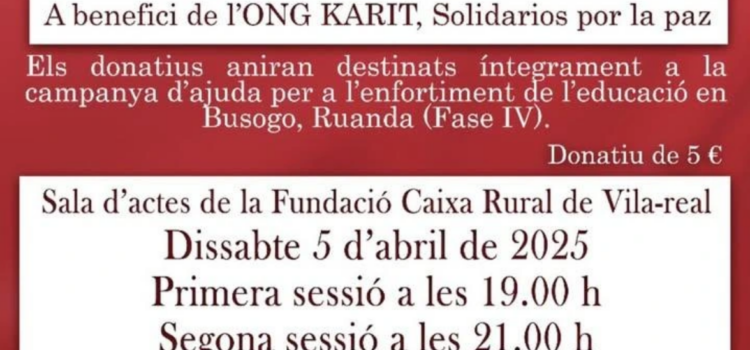 El Grup de Teatre Tàbola representarà dos sainets a benefici de l’ONG Karit