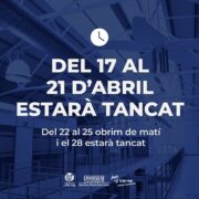 L’Espai Jove modifica els seus horaris amb motiu de Pasqua