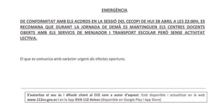 Els centres escolars obrin amb serveis mínims