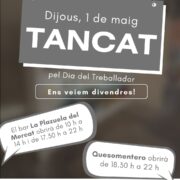 El Mercat Central  tancarà pel Dia del Treballador, però obriran altres establiments