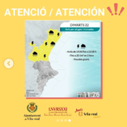 Avis per pluges i tronades importants a la província