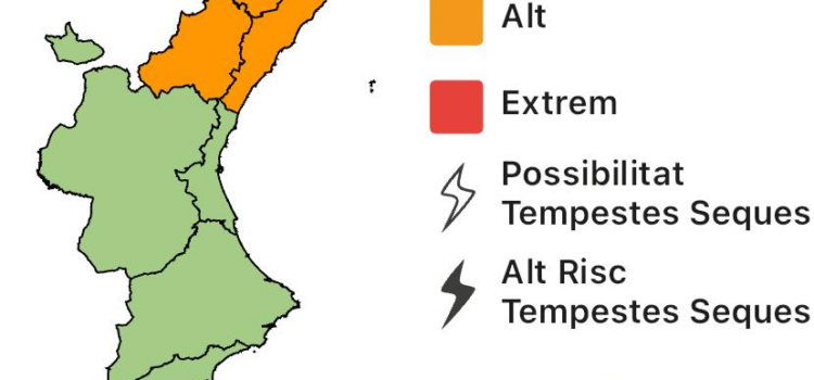 Preemergència per risc alt d’incendis forestals hui a la província de Castelló