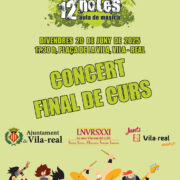 Hui, concert de final de curs de l’escola de música moderna 12 Notes a la plaça de la Vila