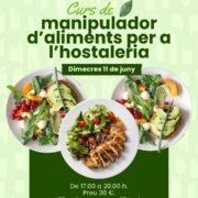 Curs de manipulador d’aliments per a l’hostaleria el pròxim 11 de juny