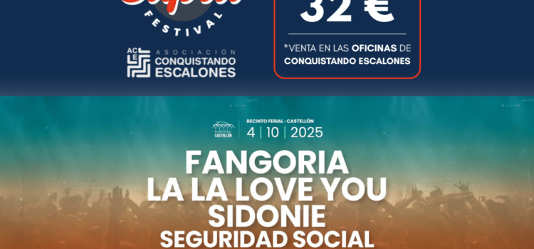 Conquistando Escalones impulsa la solidaritat amb la venda d’entrades per al Capla Festival 2025 a Castelló
