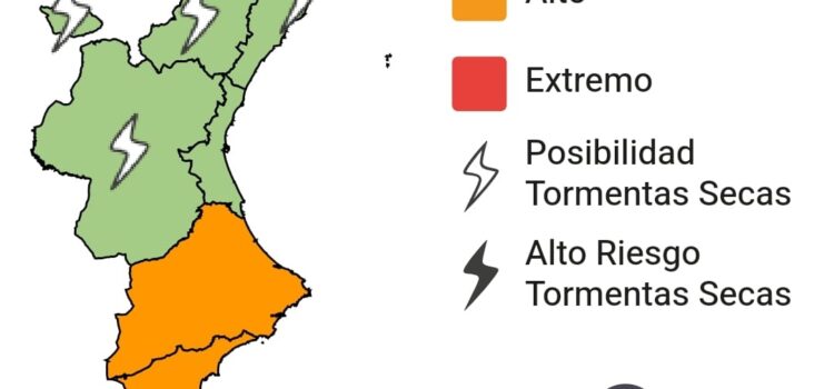 Risc alt d’incendis forestals i possibilitat de tempestes seques en diverses comarques