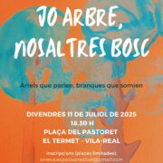 Creativitat i natura s’uneixen a la plaça del Pastoret amb el taller “Jo arbre, nosaltres bosc”