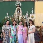 Les Rosarieres participen en la celebració en honor a la Mare de Déu del Carme