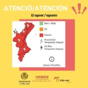 Preemergència extrema per risc d’incendi forestal a tot el territori valencià