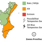 Activat el nivell de preemergència per risc d’incendi i alertes de tempestes a la Comunitat Valenciana