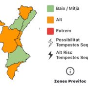 El risc d’incendis es manté alt en gran part de la Comunitat Valenciana
