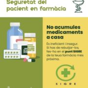 Sanitat recorda la importància de no acumular medicaments a casa