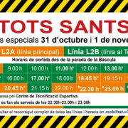 Vila-real activa el dispositiu especial de Tots Sants amb horari ampliat i reforç del bus Groguet