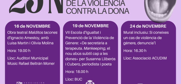 Vila-real commemora el 25N amb una completa programació contra la violència masclista